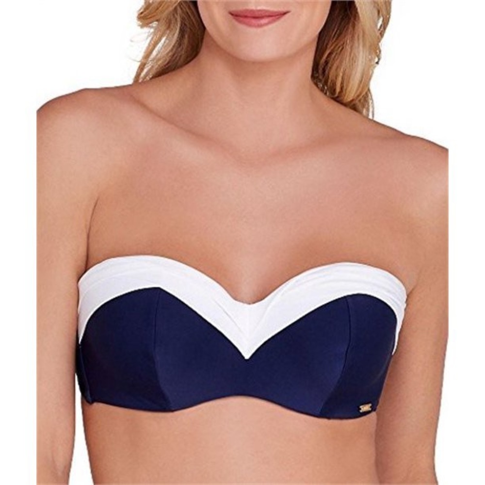 Panache Bandeau Bikini *36E (36DDD) Top and XL bottom*
